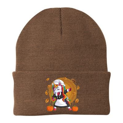 Funny Thanksgiving Dabbing Unicorn Pilgrim Beanie