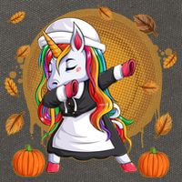 Funny Thanksgiving Dabbing Unicorn Pilgrim Cotton Canvas Backpack