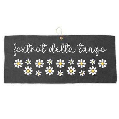 Foxtrot Tango Delta  Large Microfiber Waffle Golf Towel
