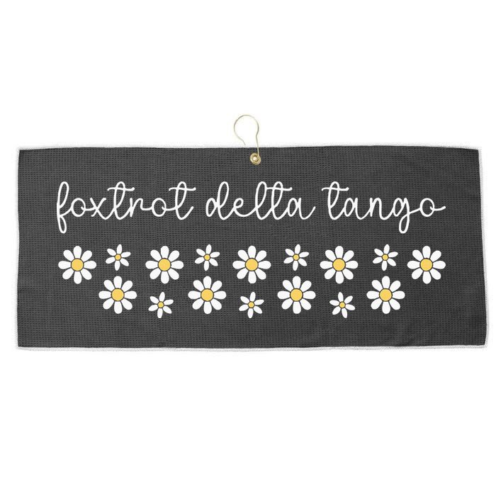 Foxtrot Tango Delta  Large Microfiber Waffle Golf Towel