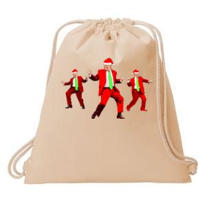 Funny Trump Dance Santa Claus Christmas Xmas Pajamas Holiday Drawstring Bag