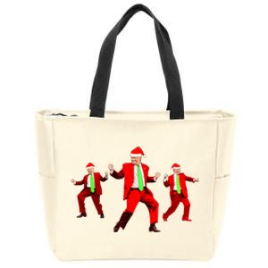 Funny Trump Dance Santa Claus Christmas Xmas Pajamas Holiday Zip Tote Bag