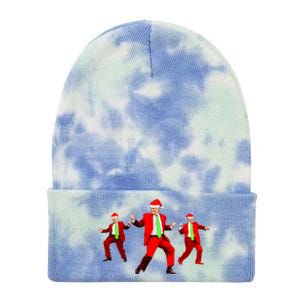 Funny Trump Dance Santa Claus Christmas Xmas Pajamas Holiday Tie Dye 12in Knit Beanie