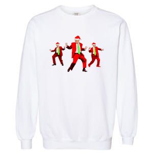 Funny Trump Dance Santa Claus Christmas Xmas Pajamas Holiday Garment-Dyed Sweatshirt