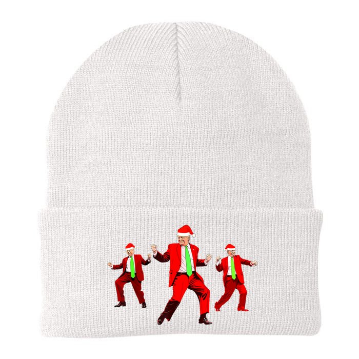 Funny Trump Dance Santa Claus Christmas Xmas Pajamas Holiday Knit Cap Winter Beanie