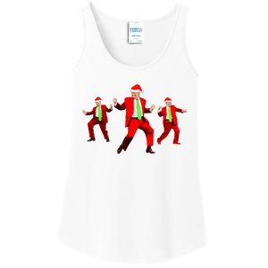 Funny Trump Dance Santa Claus Christmas Xmas Pajamas Holiday Ladies Essential Tank