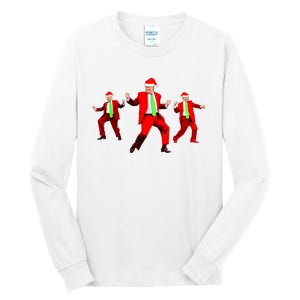 Funny Trump Dance Santa Claus Christmas Xmas Pajamas Holiday Tall Long Sleeve T-Shirt