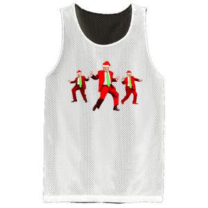 Funny Trump Dance Santa Claus Christmas Xmas Pajamas Holiday Mesh Reversible Basketball Jersey Tank