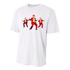 Funny Trump Dance Santa Claus Christmas Xmas Pajamas Holiday Performance Sprint T-Shirt