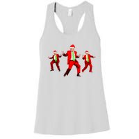 Funny Trump Dance Santa Claus Christmas Xmas Pajamas Holiday Women's Racerback Tank