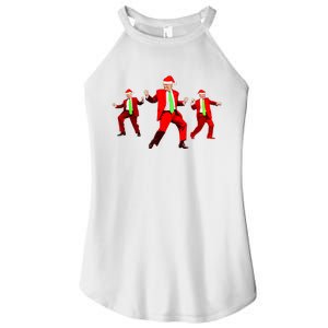 Funny Trump Dance Santa Claus Christmas Xmas Pajamas Holiday Women's Perfect Tri Rocker Tank