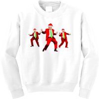 Funny Trump Dance Santa Claus Christmas Xmas Pajamas Holiday Kids Sweatshirt