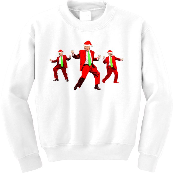 Funny Trump Dance Santa Claus Christmas Xmas Pajamas Holiday Kids Sweatshirt