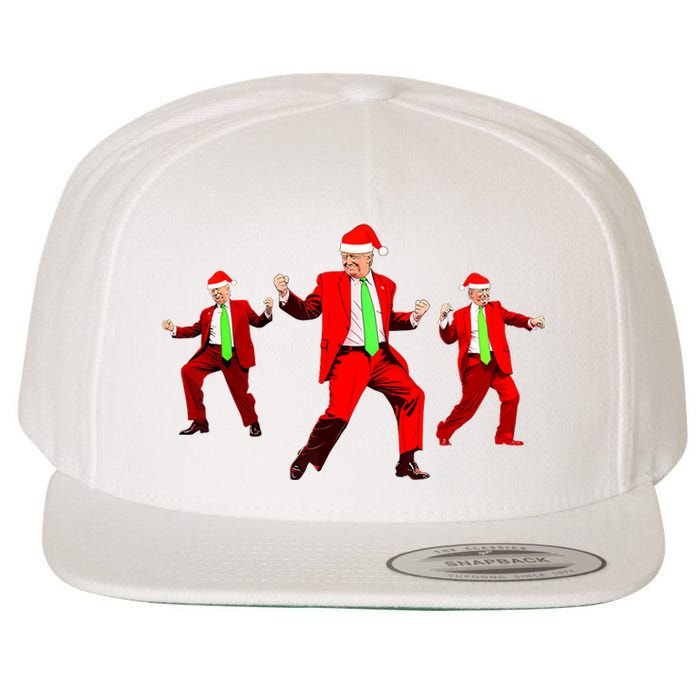 Funny Trump Dance Santa Claus Christmas Xmas Pajamas Holiday Wool Snapback Cap