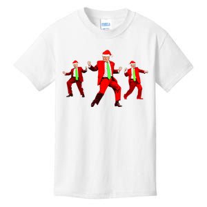 Funny Trump Dance Santa Claus Christmas Xmas Pajamas Holiday Kids T-Shirt