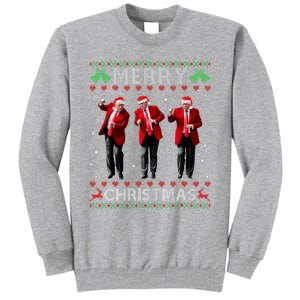 Funny Trump Dance Merry Christmas Ugly Xmas Sweater Pajamas Tall Sweatshirt