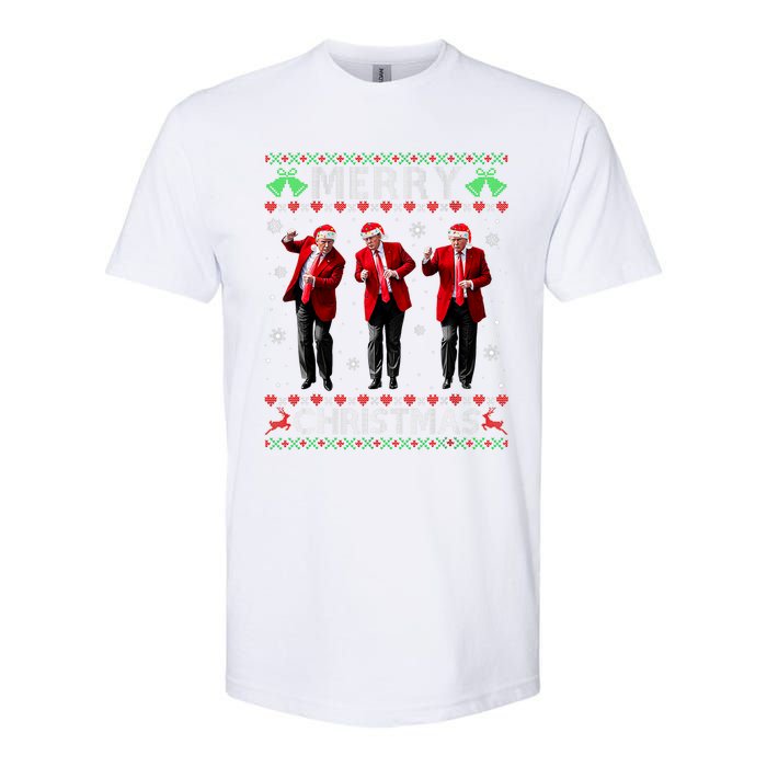 Funny Trump Dance Merry Christmas Ugly Xmas Sweater Pajamas Softstyle CVC T-Shirt