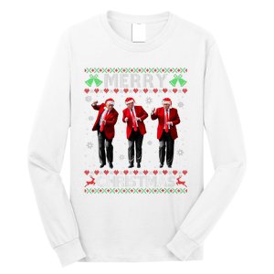 Funny Trump Dance Merry Christmas Ugly Xmas Sweater Pajamas Long Sleeve Shirt