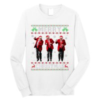 Funny Trump Dance Merry Christmas Ugly Xmas Sweater Pajamas Long Sleeve Shirt