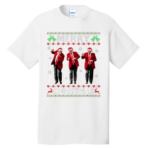 Funny Trump Dance Merry Christmas Ugly Xmas Sweater Pajamas Tall T-Shirt