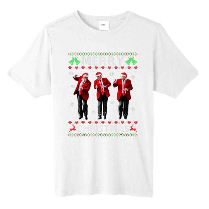 Funny Trump Dance Merry Christmas Ugly Xmas Sweater Pajamas Tall Fusion ChromaSoft Performance T-Shirt