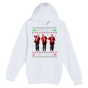 Funny Trump Dance Merry Christmas Ugly Xmas Sweater Pajamas Premium Pullover Hoodie