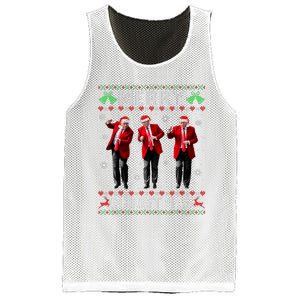 Funny Trump Dance Merry Christmas Ugly Xmas Sweater Pajamas Mesh Reversible Basketball Jersey Tank