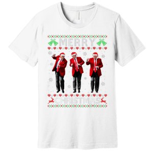 Funny Trump Dance Merry Christmas Ugly Xmas Sweater Pajamas Premium T-Shirt