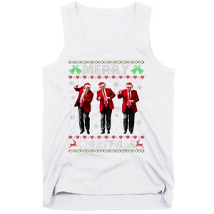 Funny Trump Dance Merry Christmas Ugly Xmas Sweater Pajamas Tank Top