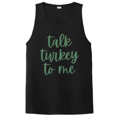 Funny Thanksgiving Day Talk Turkey To Me Gift PosiCharge Competitor Tank