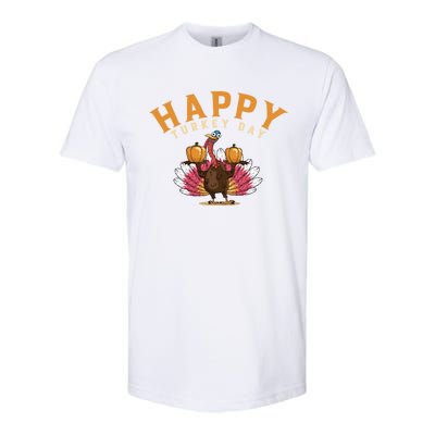 Funny Turkey Day Holiday Festive Dinner Happy Thanksgiving Cool Gift Softstyle CVC T-Shirt