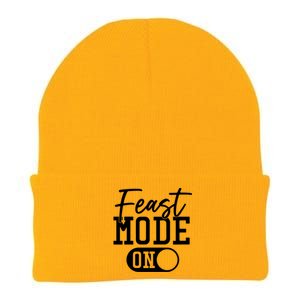 Funny Thanksgiving Dinner Gift Feast Mode On Gift Knit Cap Winter Beanie