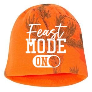 Funny Thanksgiving Dinner Gift Feast Mode On Gift Kati - Camo Knit Beanie