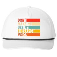 Funny Therapist Design For Therapist Snapback Five-Panel Rope Hat