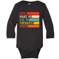 Funny Therapist Design For Therapist Baby Long Sleeve Bodysuit