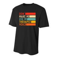 Funny Therapist Design For Therapist Youth Performance Sprint T-Shirt