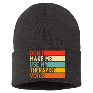 Funny Therapist Design For Therapist Sustainable Knit Beanie