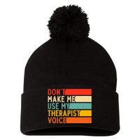 Funny Therapist Design For Therapist Pom Pom 12in Knit Beanie