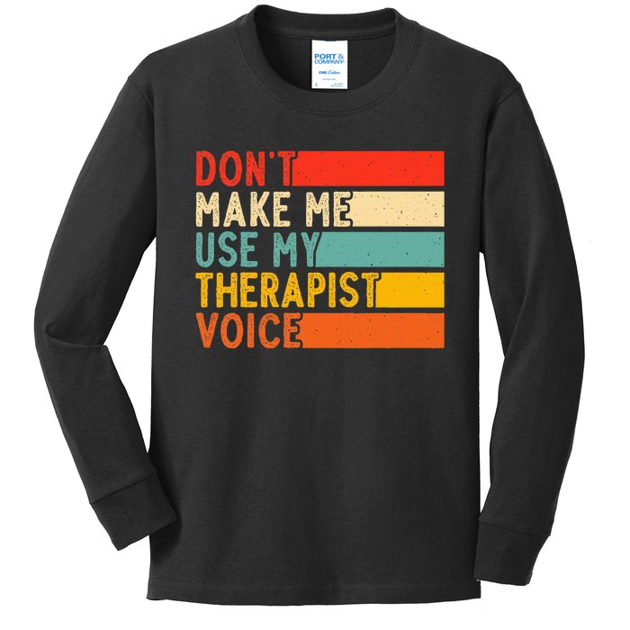 Funny Therapist Design For Therapist Kids Long Sleeve Shirt