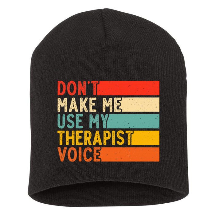 Funny Therapist Design For Therapist Short Acrylic Beanie