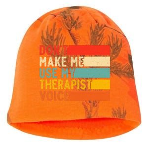 Funny Therapist Design For Therapist Kati - Camo Knit Beanie