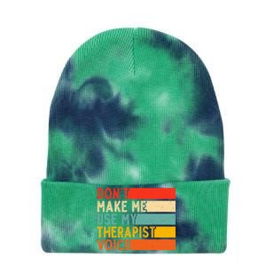 Funny Therapist Design For Therapist Tie Dye 12in Knit Beanie