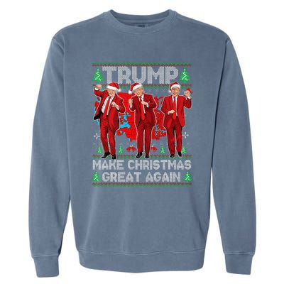 Funny Trump Dance Make Christmas Great Again Trump Christmas Garment-Dyed Sweatshirt