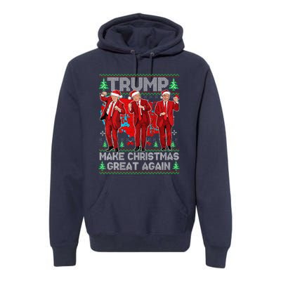 Funny Trump Dance Make Christmas Great Again Trump Christmas Premium Hoodie