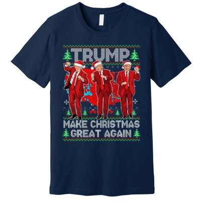 Funny Trump Dance Make Christmas Great Again Trump Christmas Premium T-Shirt