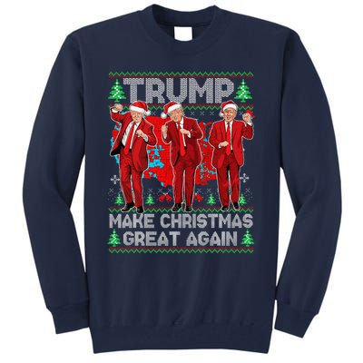 Funny Trump Dance Make Christmas Great Again Trump Christmas Tall Sweatshirt