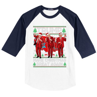 Funny Trump Dance Make Christmas Great Again Trump Christmas Baseball Sleeve Shirt