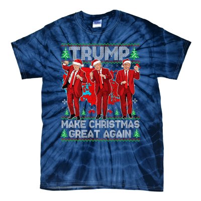 Funny Trump Dance Make Christmas Great Again Trump Christmas Tie-Dye T-Shirt