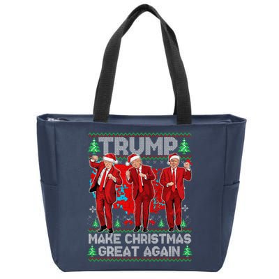 Funny Trump Dance Make Christmas Great Again Trump Christmas Zip Tote Bag