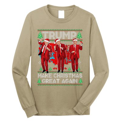 Funny Trump Dance Make Christmas Great Again Trump Christmas Long Sleeve Shirt